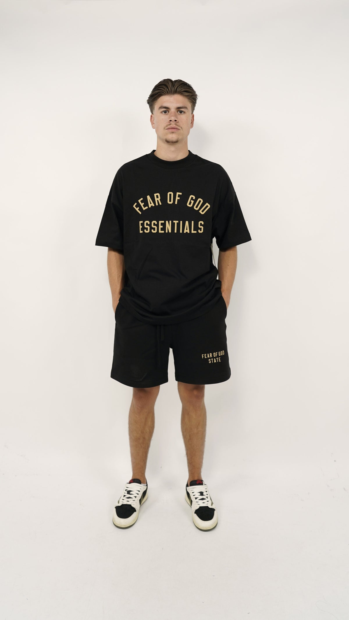 Komplet Essentials Set FW24 Black Yellow